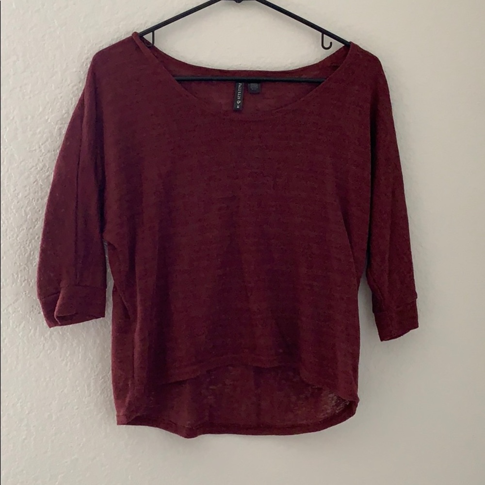 Maroon quarter sleeve